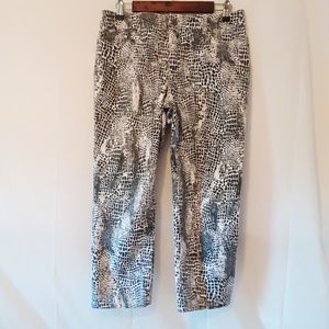 {Chico's} Cropped Snakeskin Print Pants